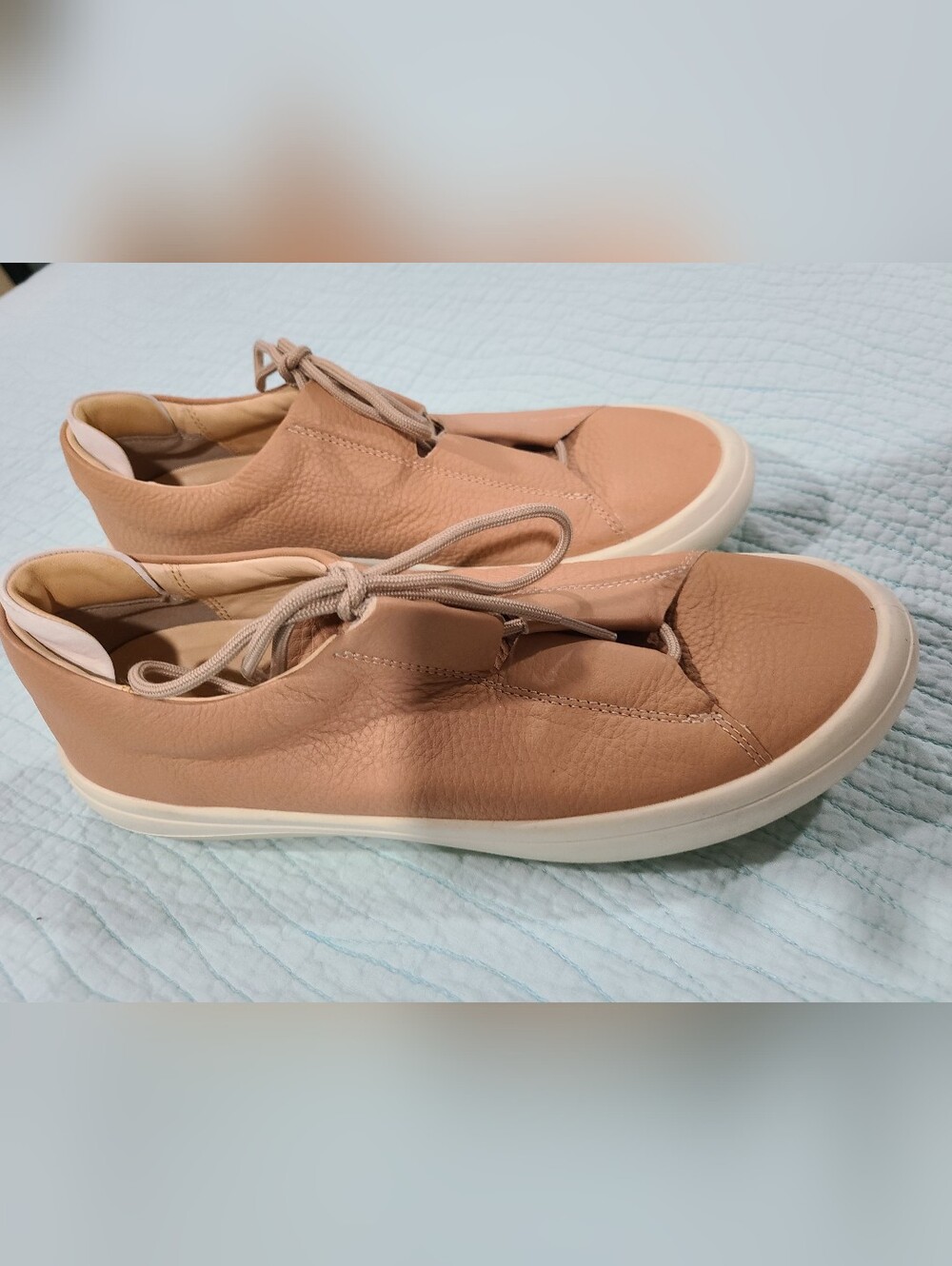 Women's Ecco Kinhin Tie Casual Leather Sneakers Sz 40